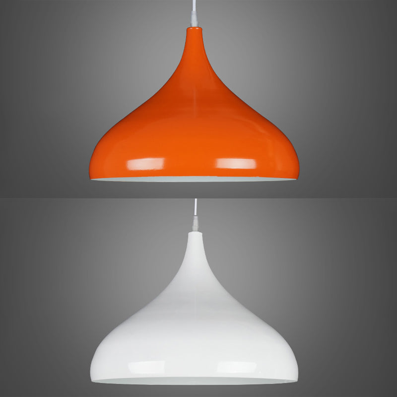 Macaroon Metal Hanging Light, Nordic Teardrop 1-Light Pendant Lighting for Indoor