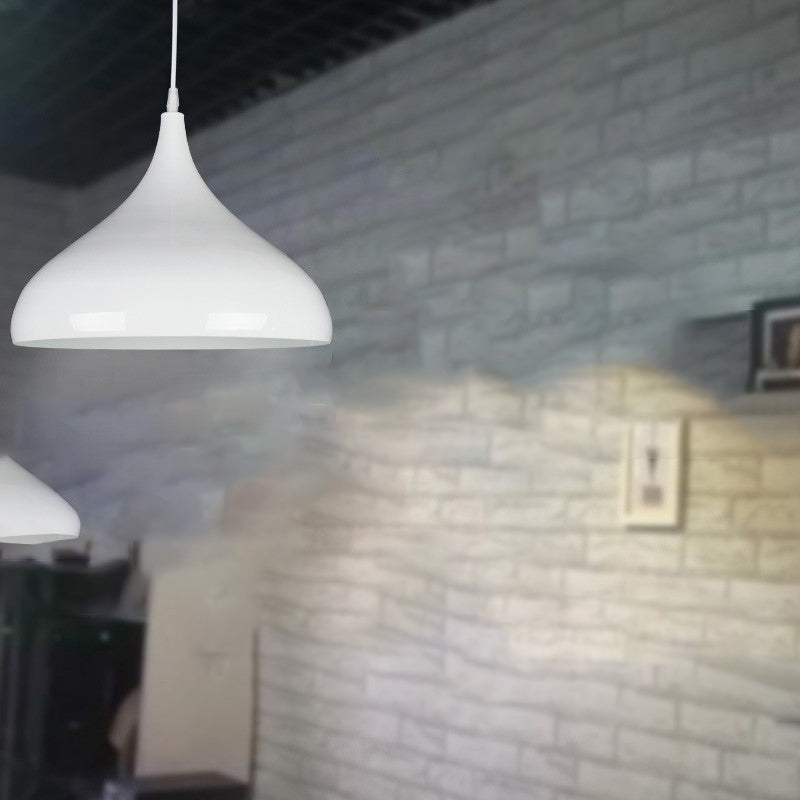 Macaroon Metal Hanging Light, Nordic Teardrop 1-Light Pendant Lighting for Indoor