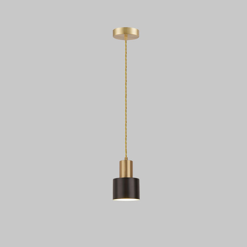 Contemporary Pendant Lights, Industrial Metal 1-Light Milk Can Pendant Light Fixture