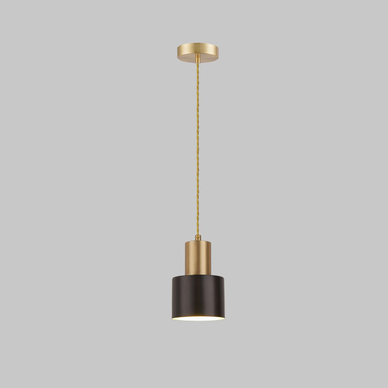 Contemporary Pendant Lights, Industrial Metal 1-Light Milk Can Pendant Light Fixture