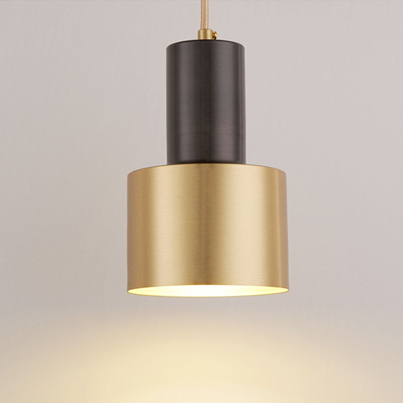 Contemporary Pendant Lights, Industrial Metal 1-Light Milk Can Pendant Light Fixture