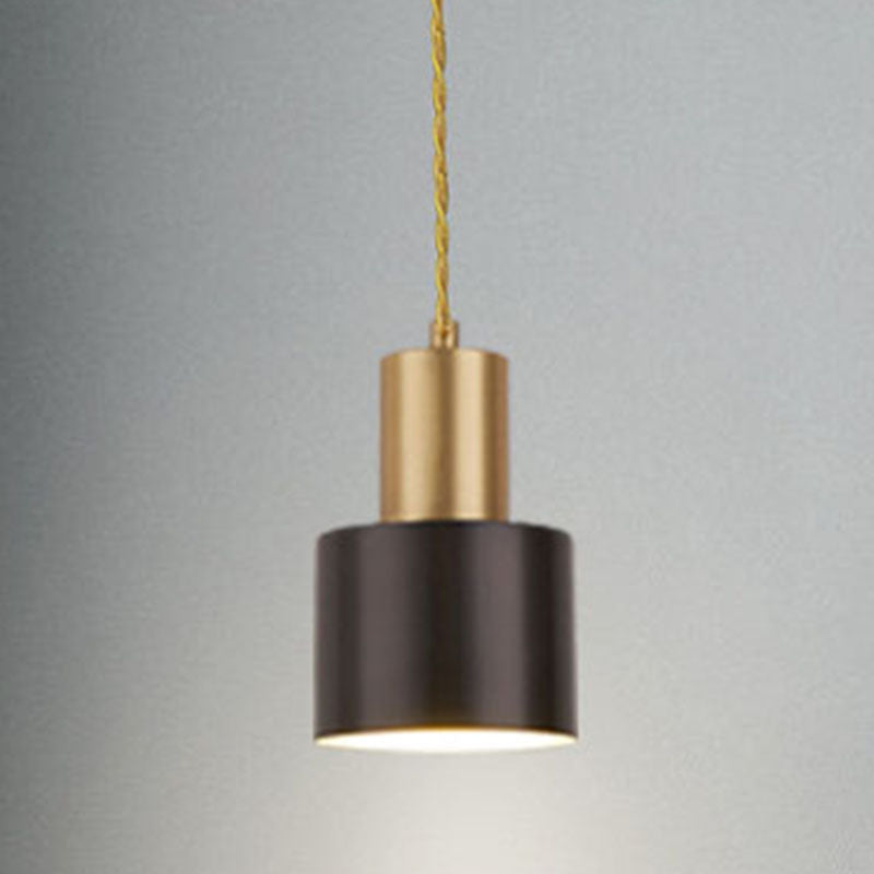 Contemporary Pendant Lights, Industrial Metal 1-Light Milk Can Pendant Light Fixture