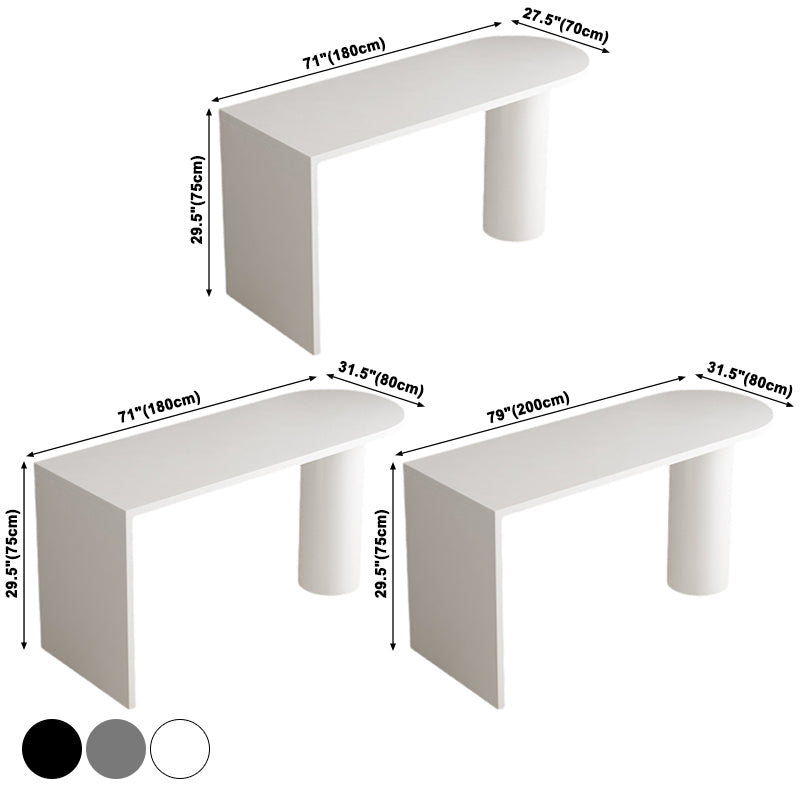 Modern Kitchen Standard Dining Table Solid Wood Dining Table with Double Pedestal Bases