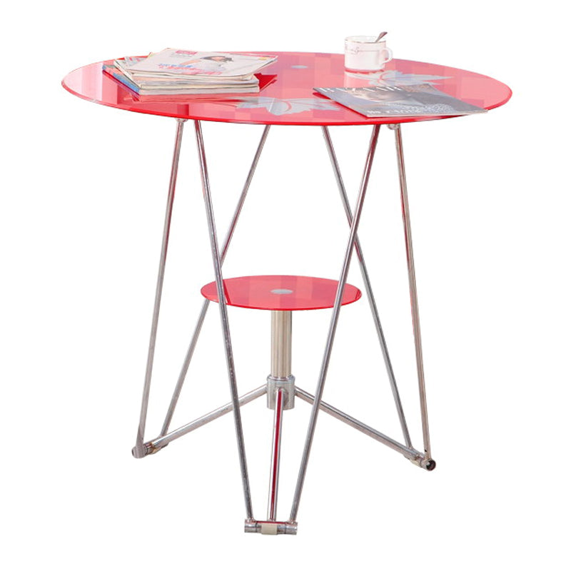 Tavolo da pranzo rotondo contemporaneo tavolo in vetro temperato con tavolo da piedistallo