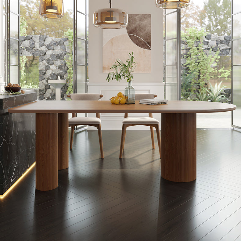 Massivholz moderne Freiform Esstisch Holz Tisch für Esszimmer