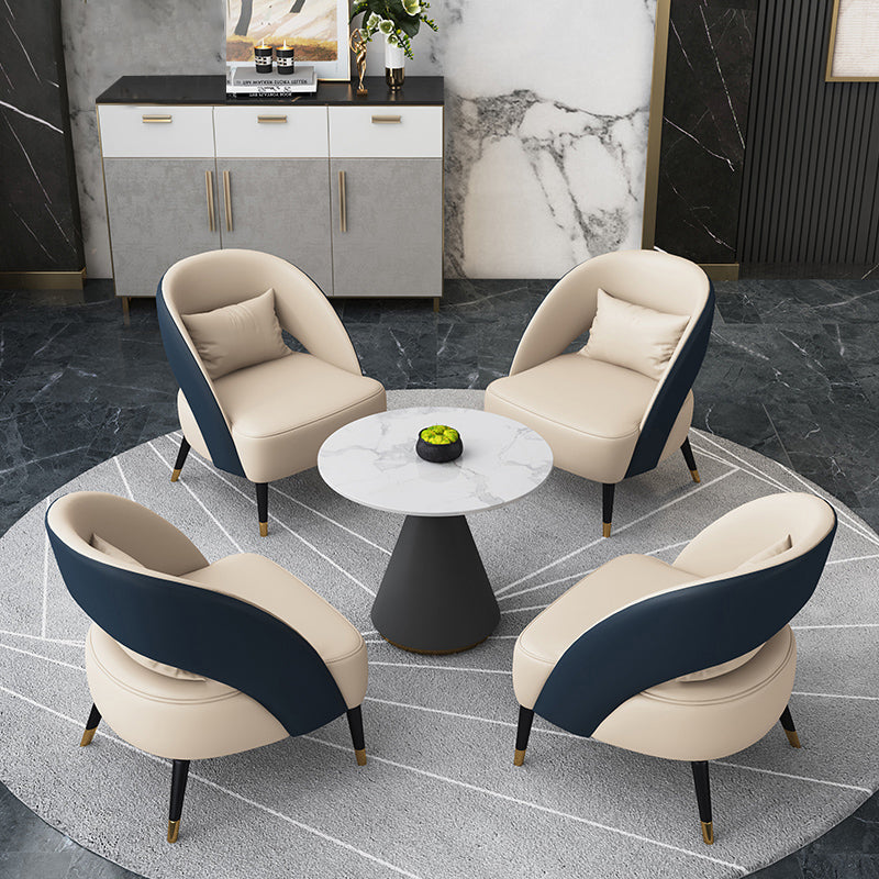 Round Pedestal Dining Table Modern Stone Furniture for Dining Room Home