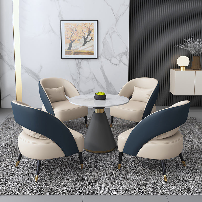 Round Pedestal Dining Table Modern Stone Furniture for Dining Room Home