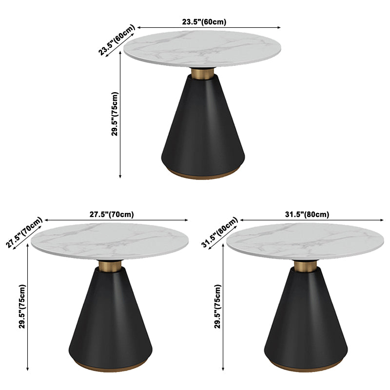 Round Pedestal Dining Table Modern Stone Furniture for Dining Room Home