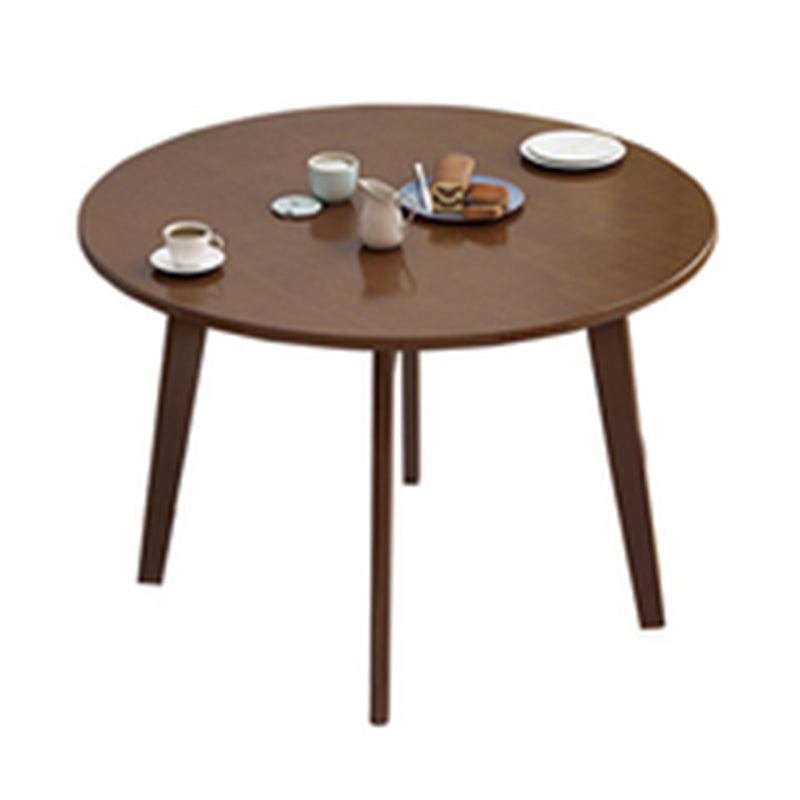 Runde Form moderner Esstisch Holzfarbe fester Tisch mit Gummiholz Massivholz