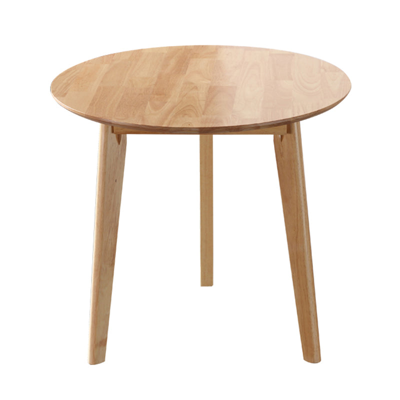 Runde Form moderner Esstisch Holzfarbe fester Tisch mit Gummiholz Massivholz