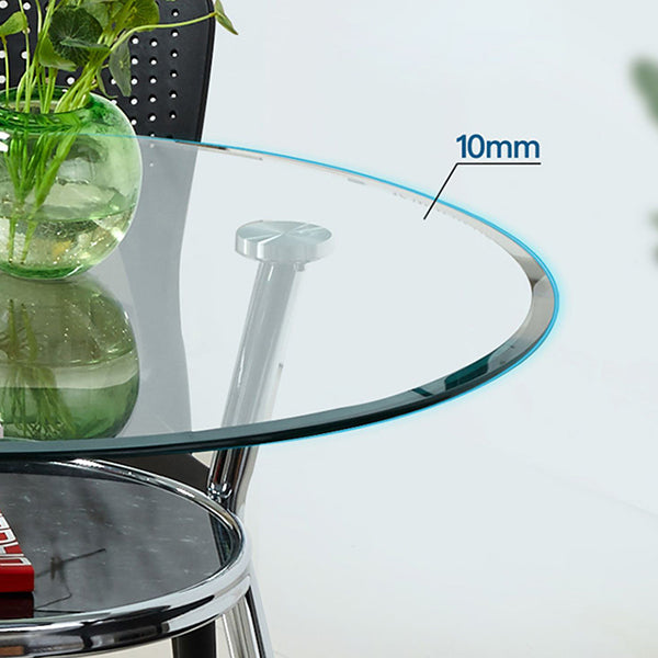 Table de salle à manger ronde contemporaine avec 3 jambes pour salle à manger