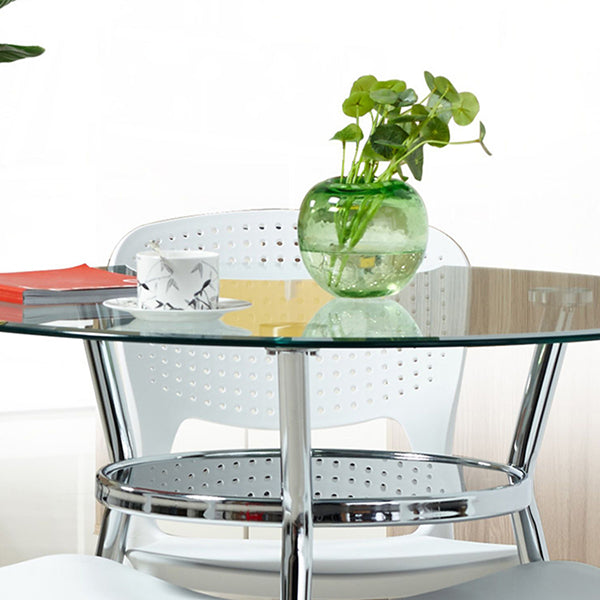 Table de salle à manger ronde contemporaine avec 3 jambes pour salle à manger