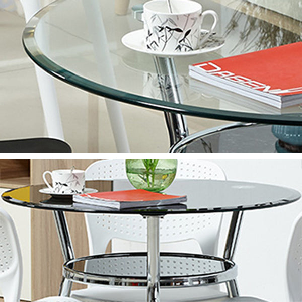 Table de salle à manger ronde contemporaine avec 3 jambes pour salle à manger