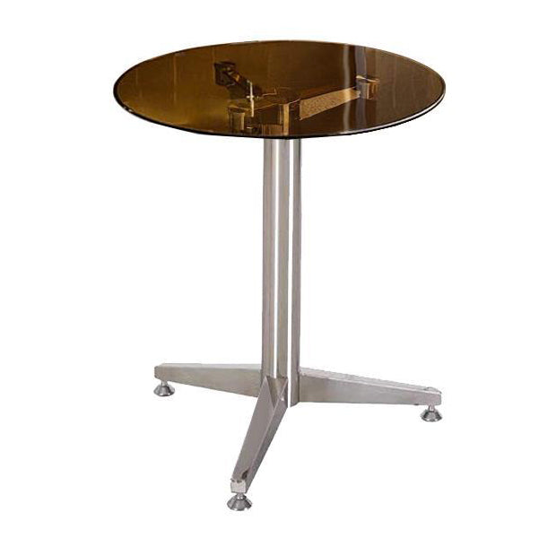Zeitgenössischer runder Esszimmertisch Tischglas Tisch mit Sockelbasis für Esszimmer