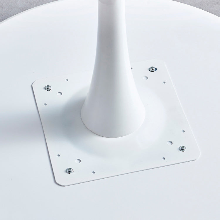 Round Modern Style Solid Wood Dining Table Dining Furniture with Tulip Base