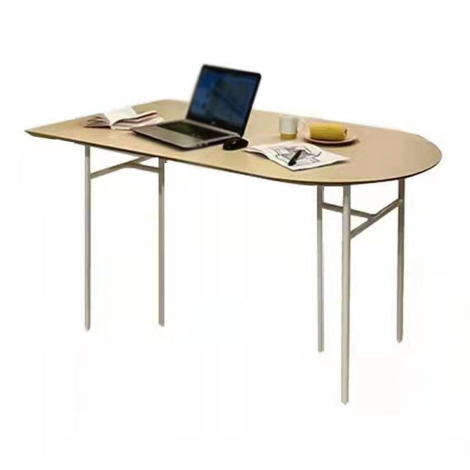 Minimalist Gold Solid Wood Dining Table Standard Kitchen Dining Table with 6 Legs Base