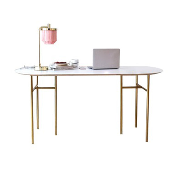 Minimalist Gold Solid Wood Dining Table Standard Kitchen Dining Table with 6 Legs Base
