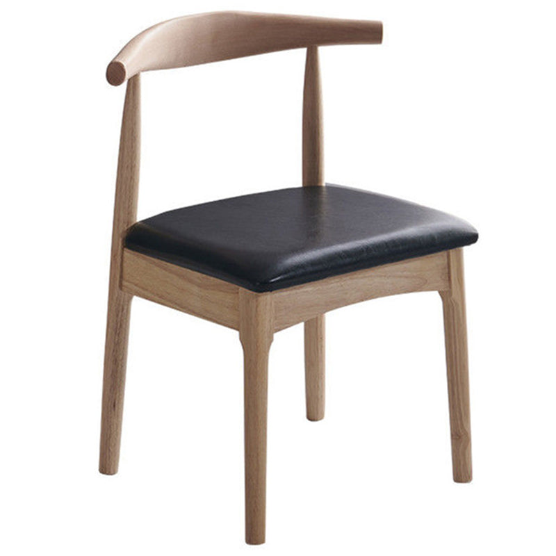 Chaise de salle à manger contemporaine chaise latérale ouverte avec des pattes en bois pour un usage domestique