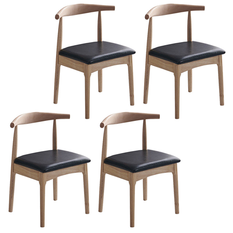 Chaise de salle à manger contemporaine chaise latérale ouverte avec des pattes en bois pour un usage domestique