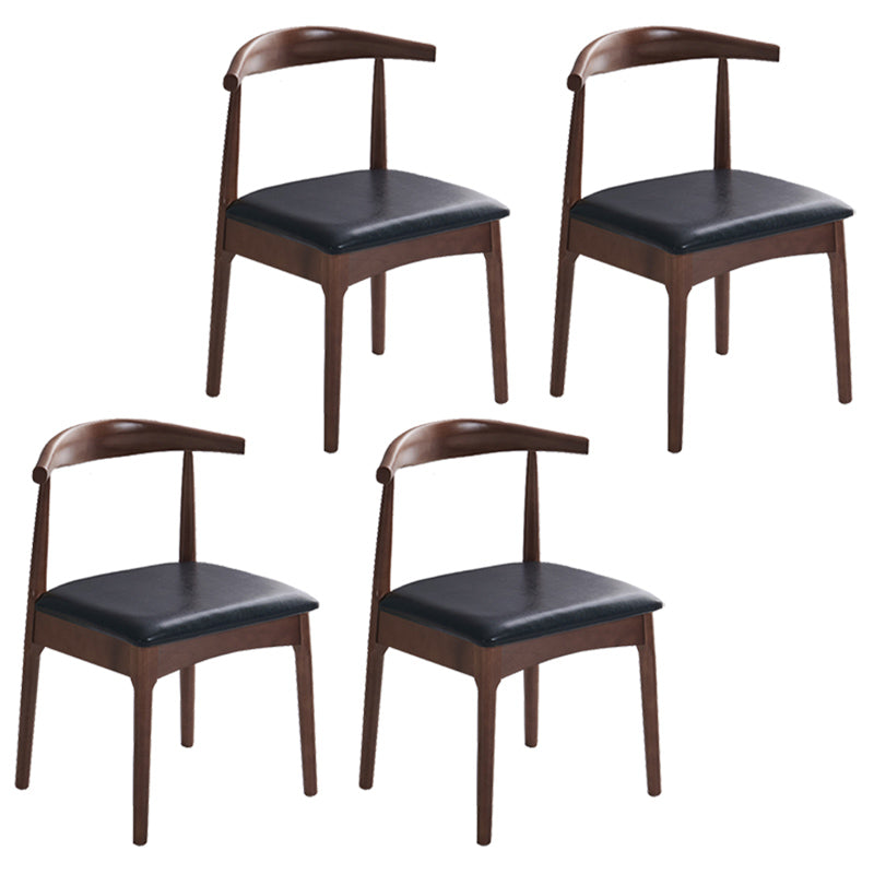 Chaise de salle à manger contemporaine chaise latérale ouverte avec des pattes en bois pour un usage domestique