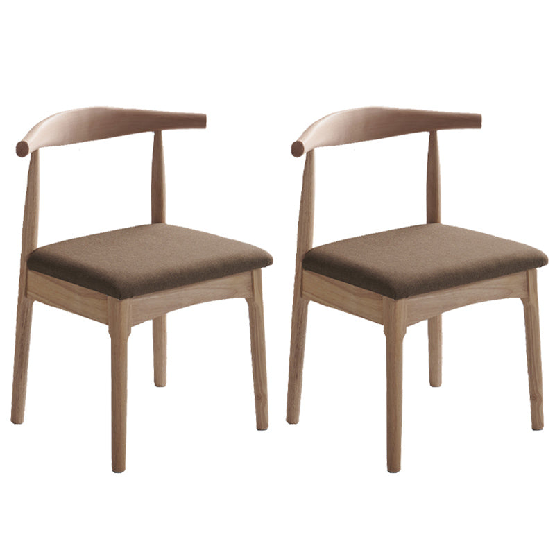 Chaise de salle à manger contemporaine chaise latérale ouverte avec des pattes en bois pour un usage domestique