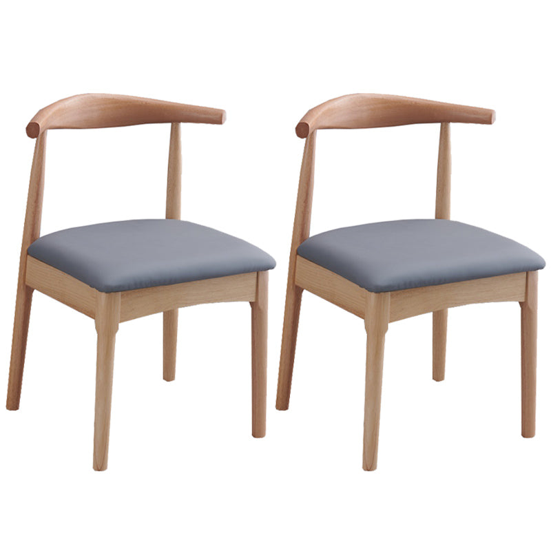 Chaise de salle à manger contemporaine chaise latérale ouverte avec des pattes en bois pour un usage domestique