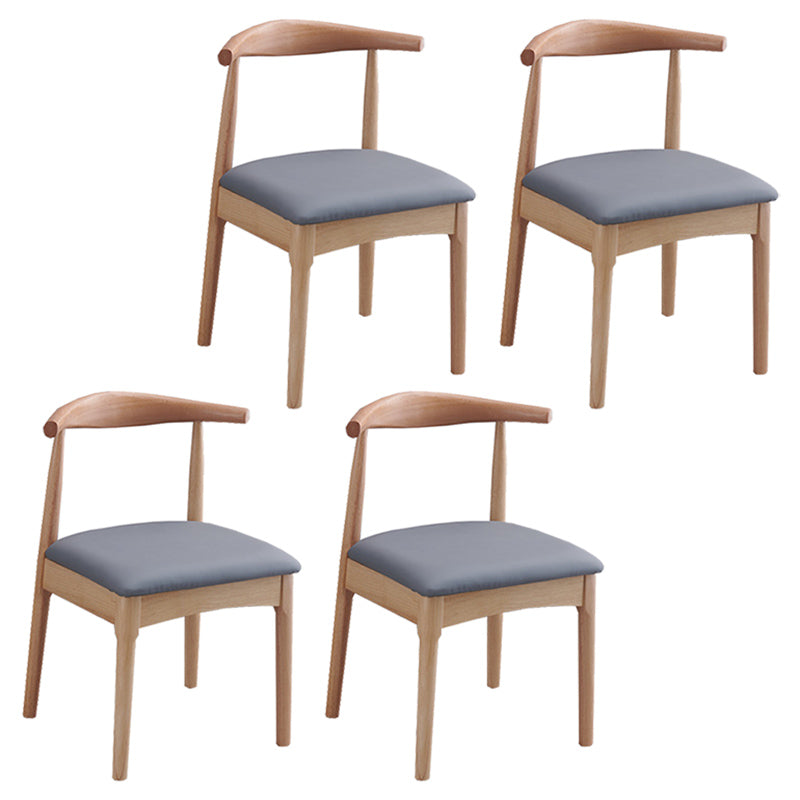 Chaise de salle à manger contemporaine chaise latérale ouverte avec des pattes en bois pour un usage domestique