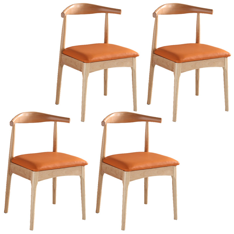 Chaise de salle à manger contemporaine chaise latérale ouverte avec des pattes en bois pour un usage domestique