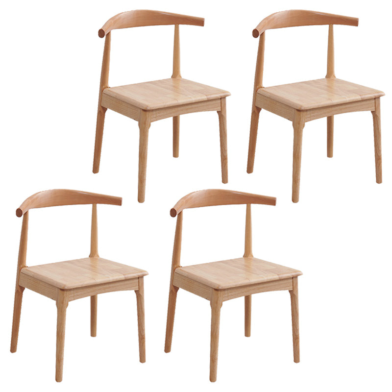 Chaise de salle à manger contemporaine chaise latérale ouverte avec des pattes en bois pour un usage domestique