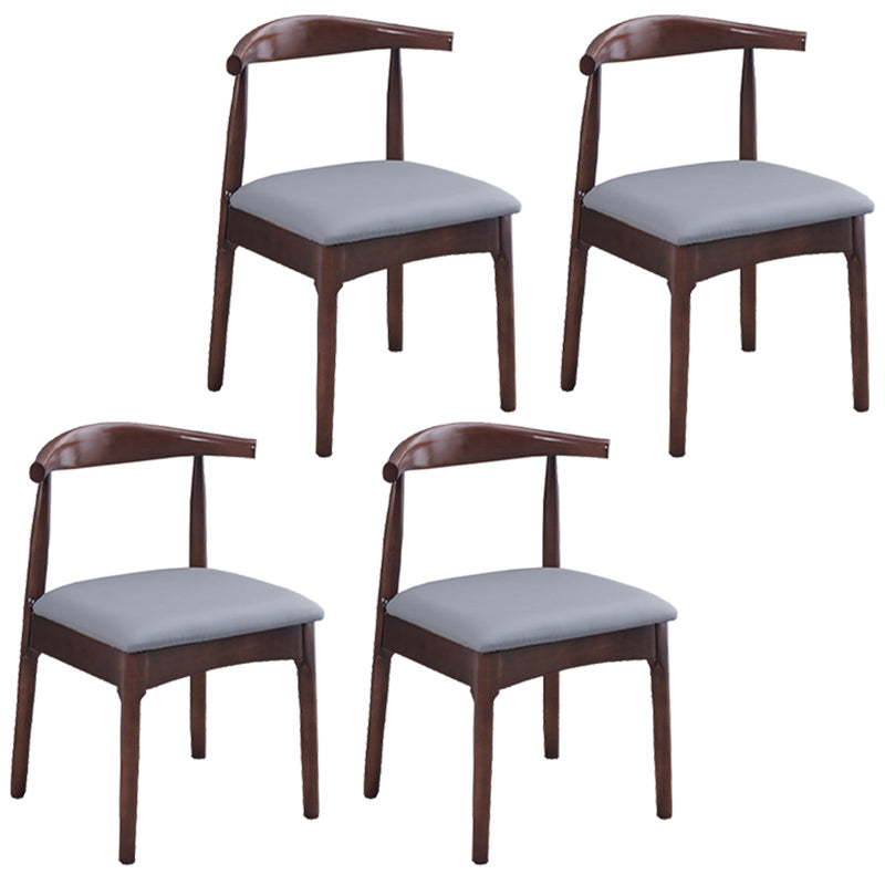 Chaise de salle à manger contemporaine chaise latérale ouverte avec des pattes en bois pour un usage domestique