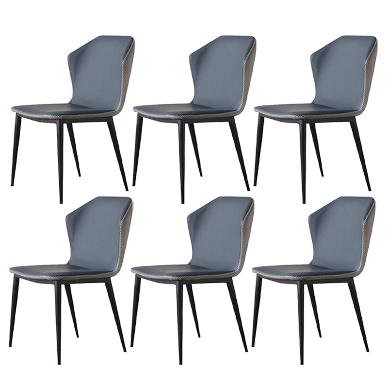 Contemporary Style Polyurethane Wingback Dining Chair 19" Wide for Home