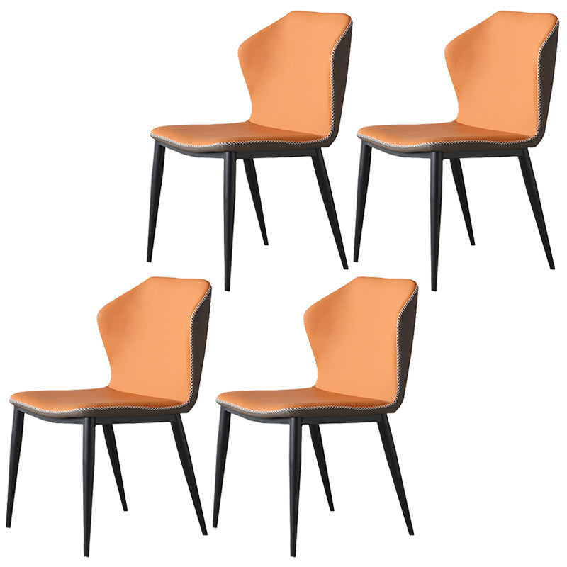 Contemporary Style Polyurethane Wingback Dining Chair 19" Wide for Home
