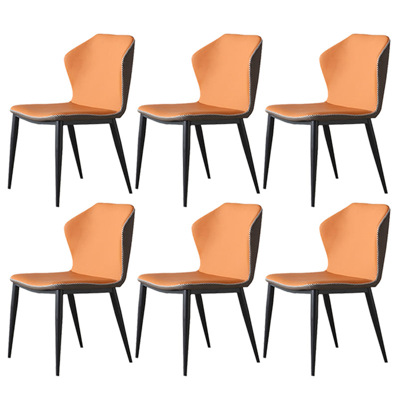 Contemporary Style Polyurethane Wingback Dining Chair 19" Wide for Home