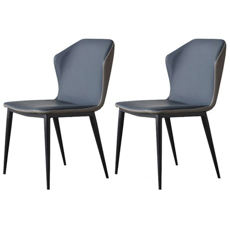 Contemporary Style Polyurethane Wingback Dining Chair 19" Wide for Home