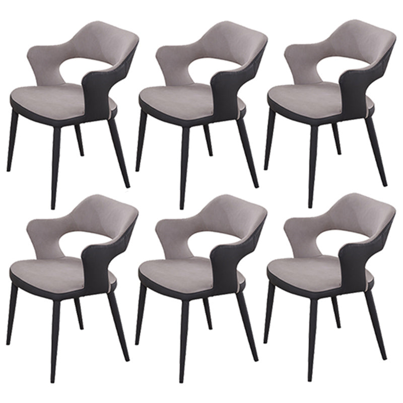 Chaise de salle à manger industrielle en métal, finition métallique, chaise de salle à manger à dossier ouvert