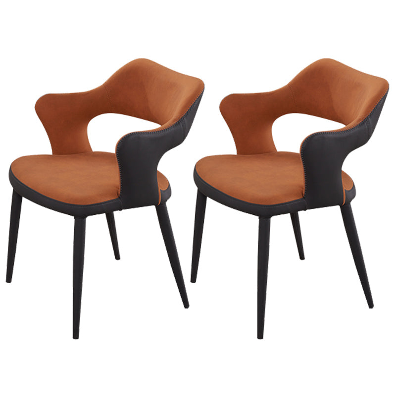 Chaise de salle à manger industrielle en métal, finition métallique, chaise de salle à manger à dossier ouvert