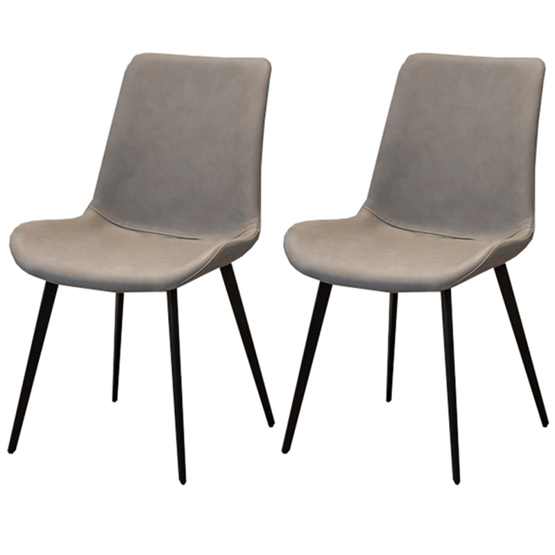 Chaises d'appoint en simili cuir de style Glam, chaise de salle à manger sans accoudoirs à dossier solide pour un usage domestique