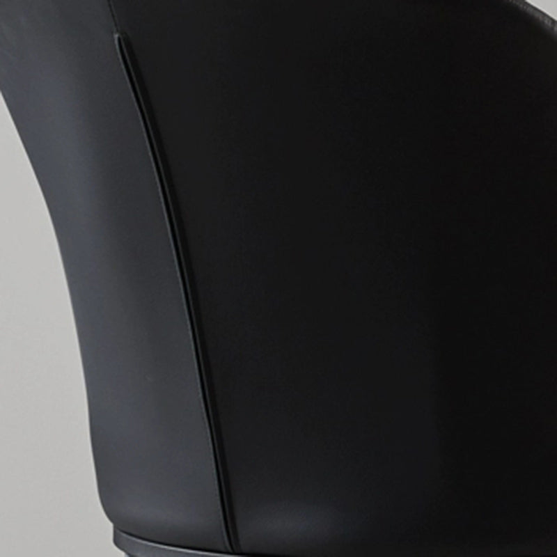 Glam Style Upholstered Armless Side Chair Metal 4 Black Finish Legs Solid Back Chairs