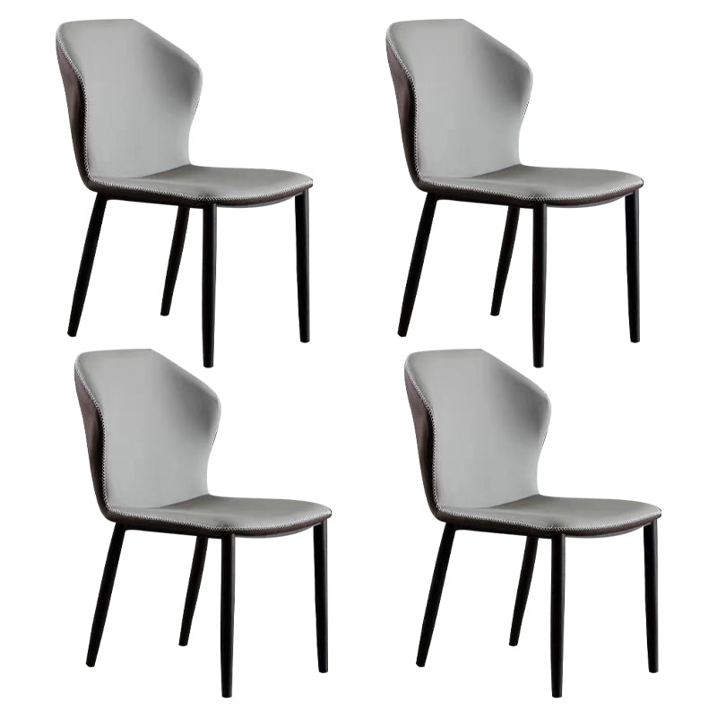 Chaise d'appoint de maison scandinave, chaise d'intérieur à oreilles en métal, sans accoudoirs, pour salle à manger