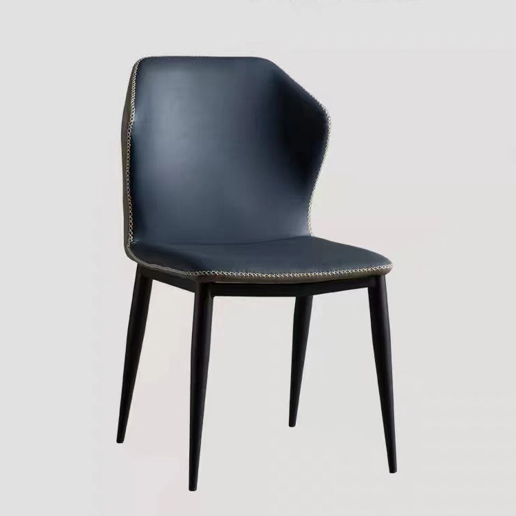 Chaise d'appoint de maison scandinave, chaise d'intérieur à oreilles en métal, sans accoudoirs, pour salle à manger