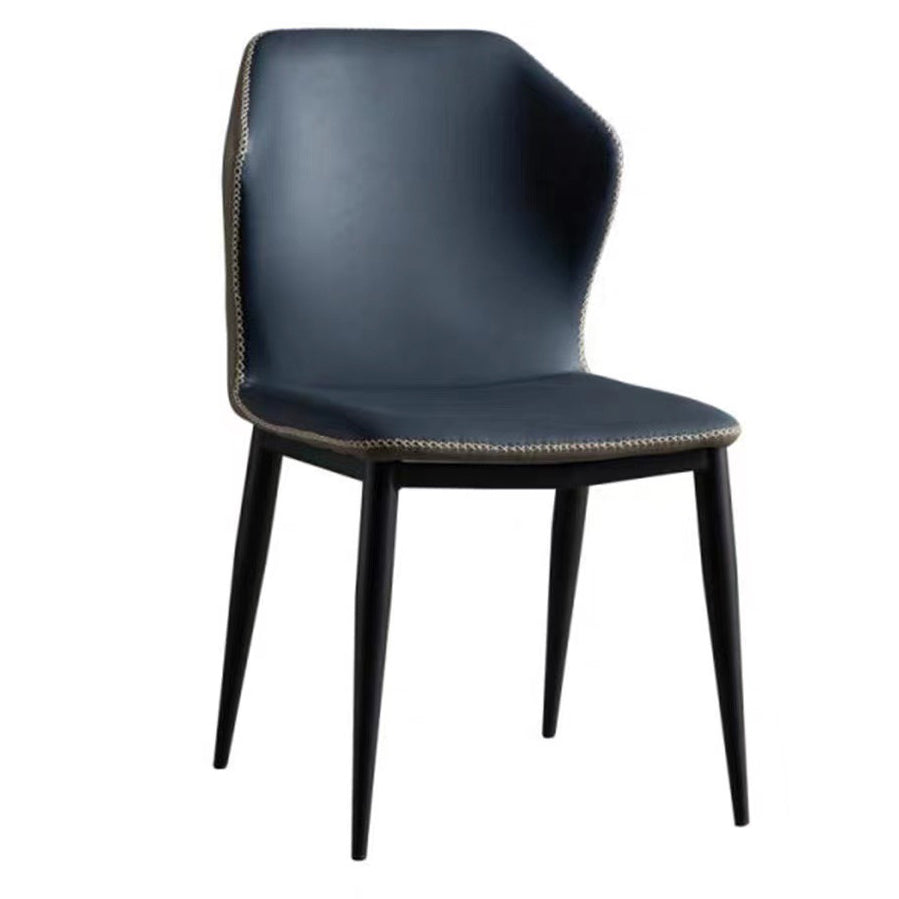 Chaise d'appoint de maison scandinave, chaise d'intérieur à oreilles en métal, sans accoudoirs, pour salle à manger