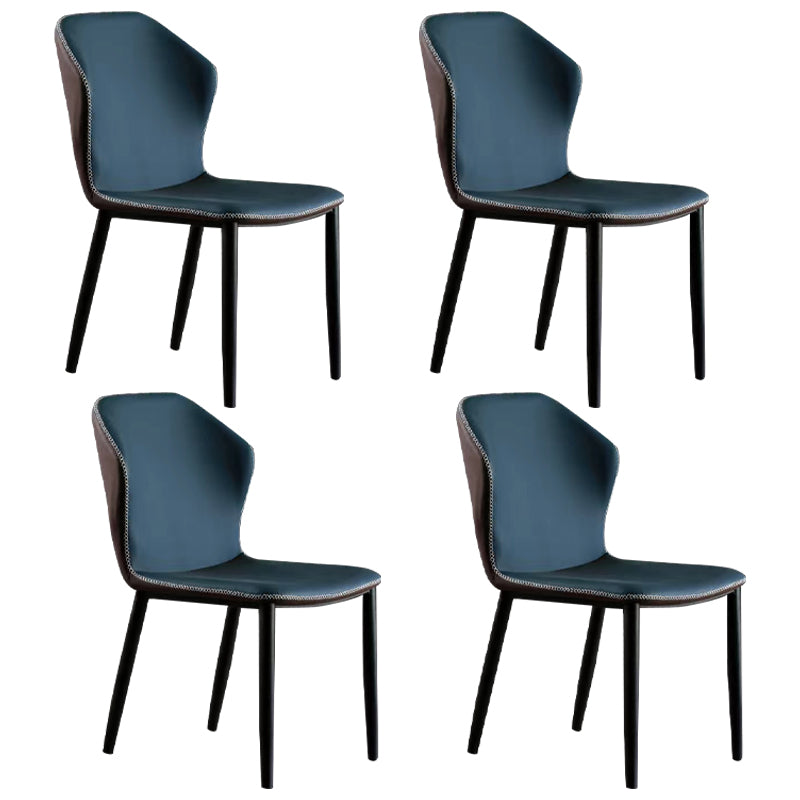 Chaise d'appoint de maison scandinave, chaise d'intérieur à oreilles en métal, sans accoudoirs, pour salle à manger