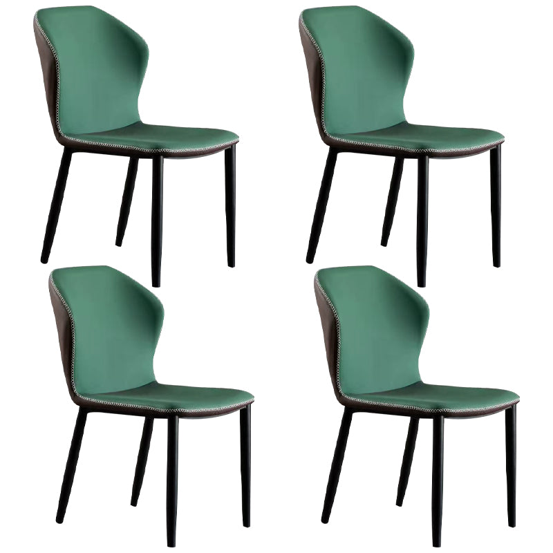 Chaise d'appoint de maison scandinave, chaise d'intérieur à oreilles en métal, sans accoudoirs, pour salle à manger