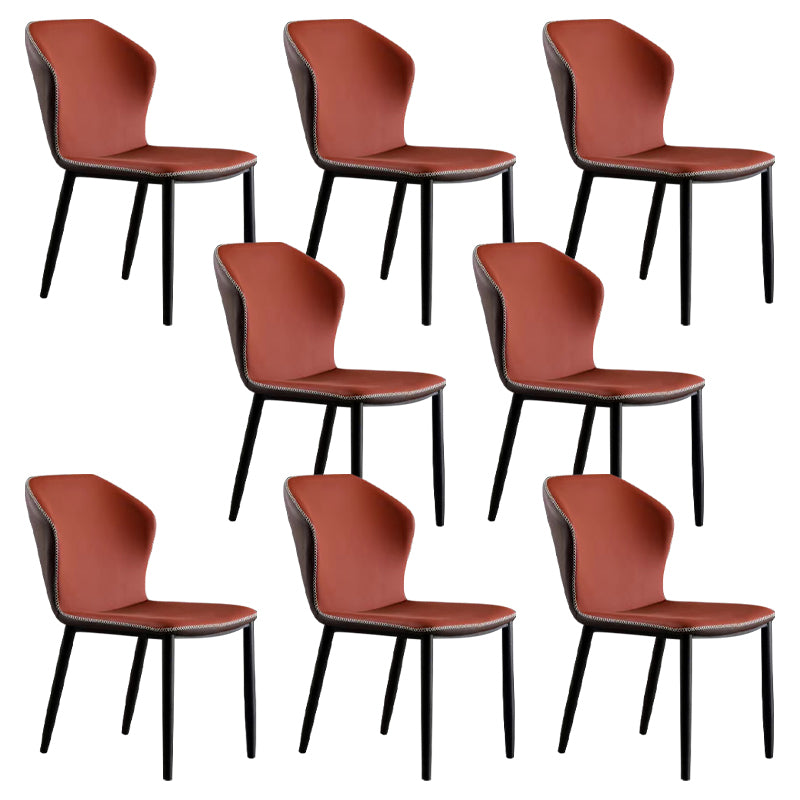 Chaise d'appoint de maison scandinave, chaise d'intérieur à oreilles en métal, sans accoudoirs, pour salle à manger
