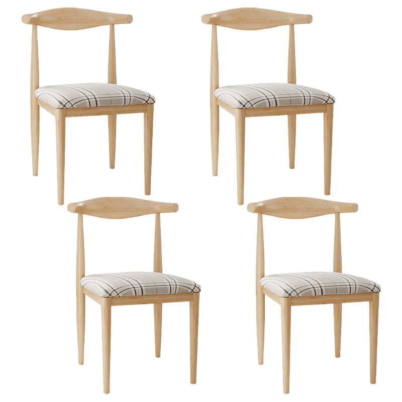Chaise d'appoint scandinave à dossier ouvert, chaise de salle à manger rembourrée en métal pour la maison