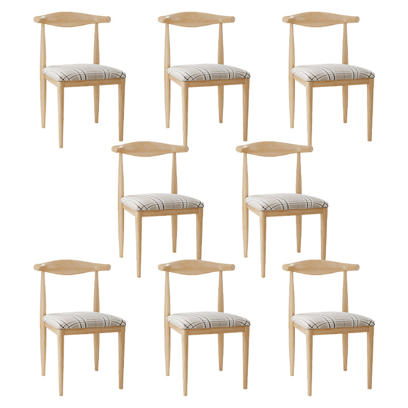 Chaise d'appoint scandinave à dossier ouvert, chaise de salle à manger rembourrée en métal pour la maison