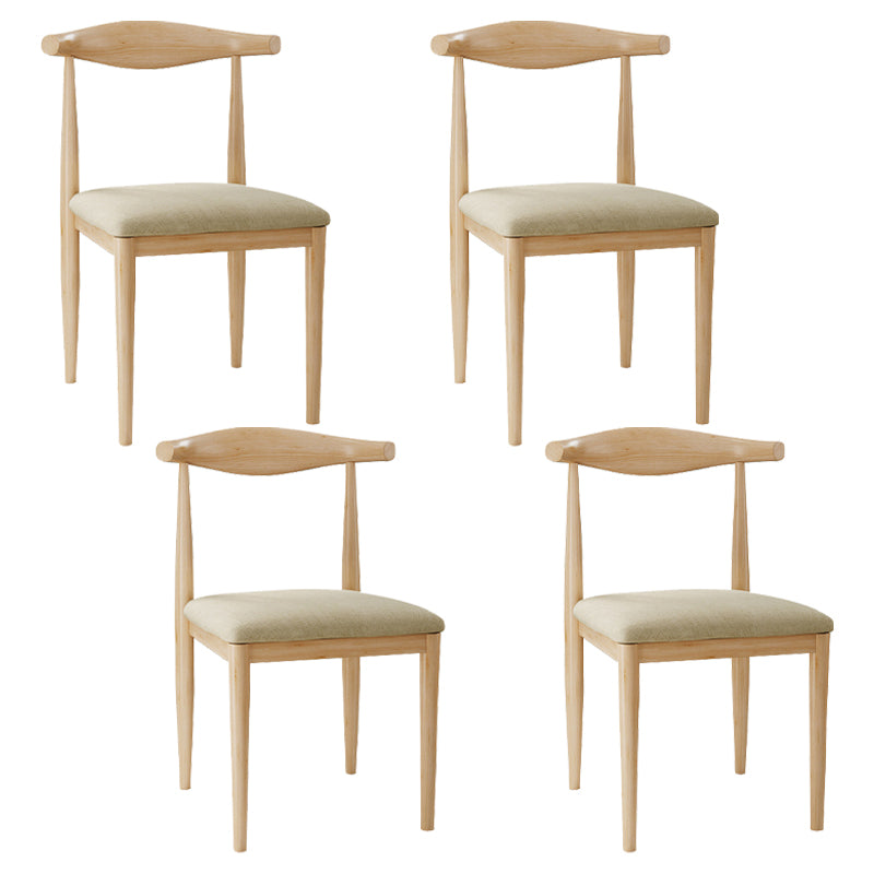 Chaise d'appoint scandinave à dossier ouvert, chaise de salle à manger rembourrée en métal pour la maison