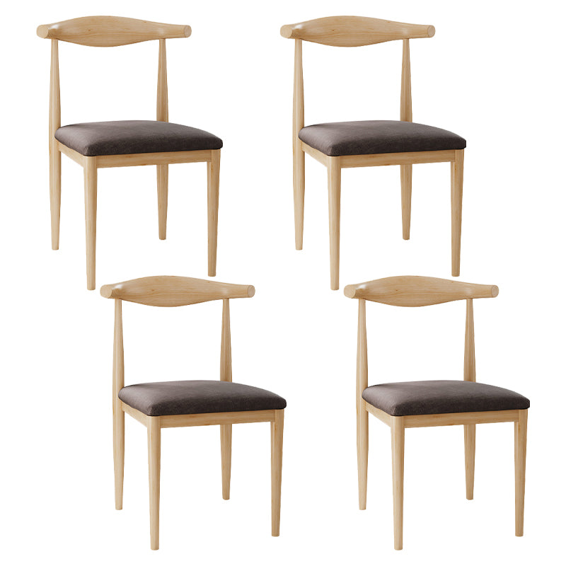 Chaise d'appoint scandinave à dossier ouvert, chaise de salle à manger rembourrée en métal pour la maison