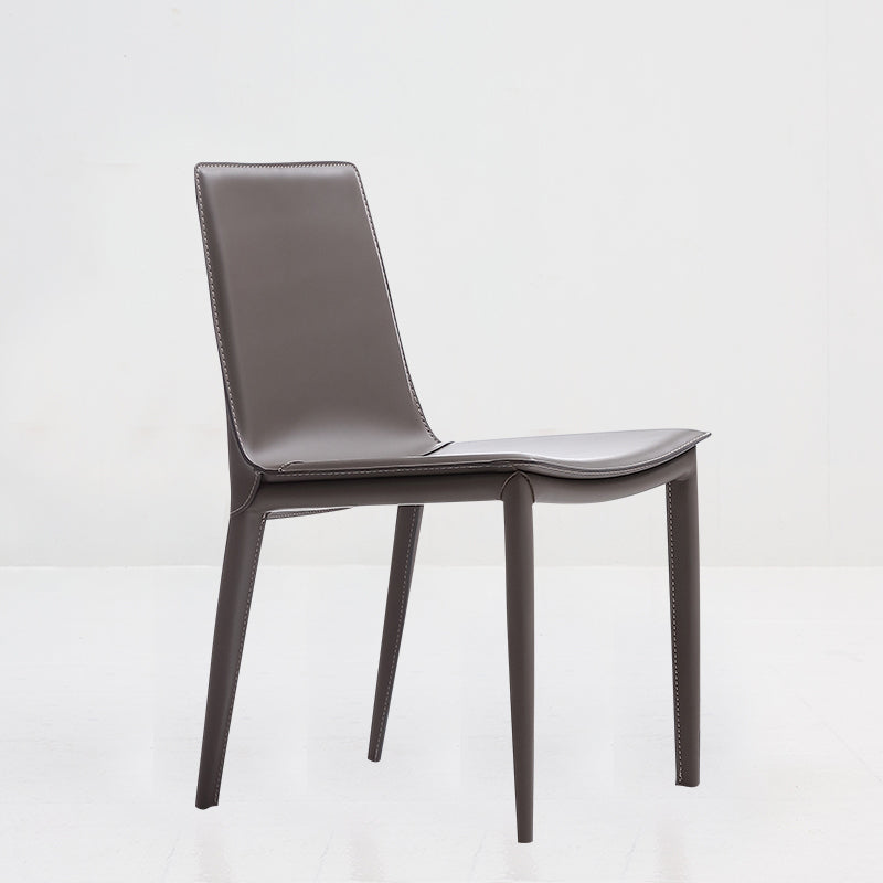 Chaises latérales de salle à manger en métal de style glam chaise sans bras solide pour cuisine
