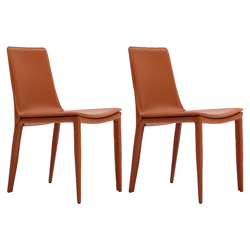 Chaises latérales de salle à manger en métal de style glam chaise sans bras solide pour cuisine